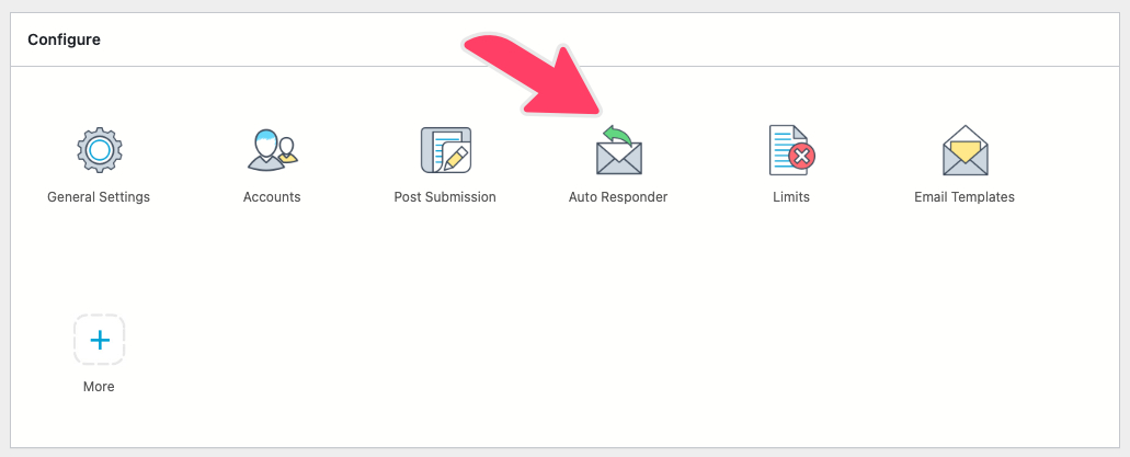 Automated welcome emails configure section