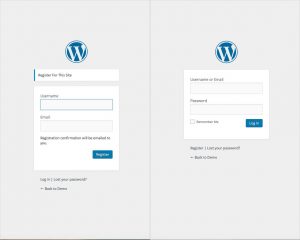 Default login WordPress Registration Plugin