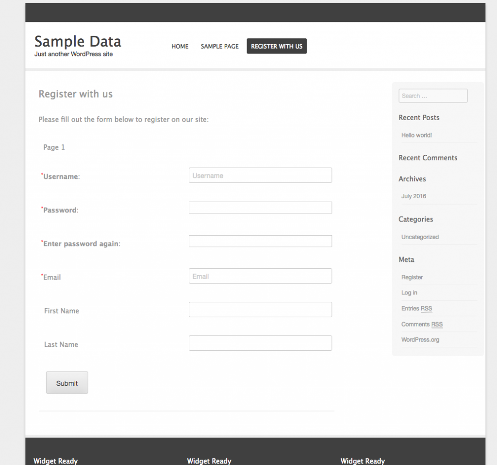 Custom user registration form - 10