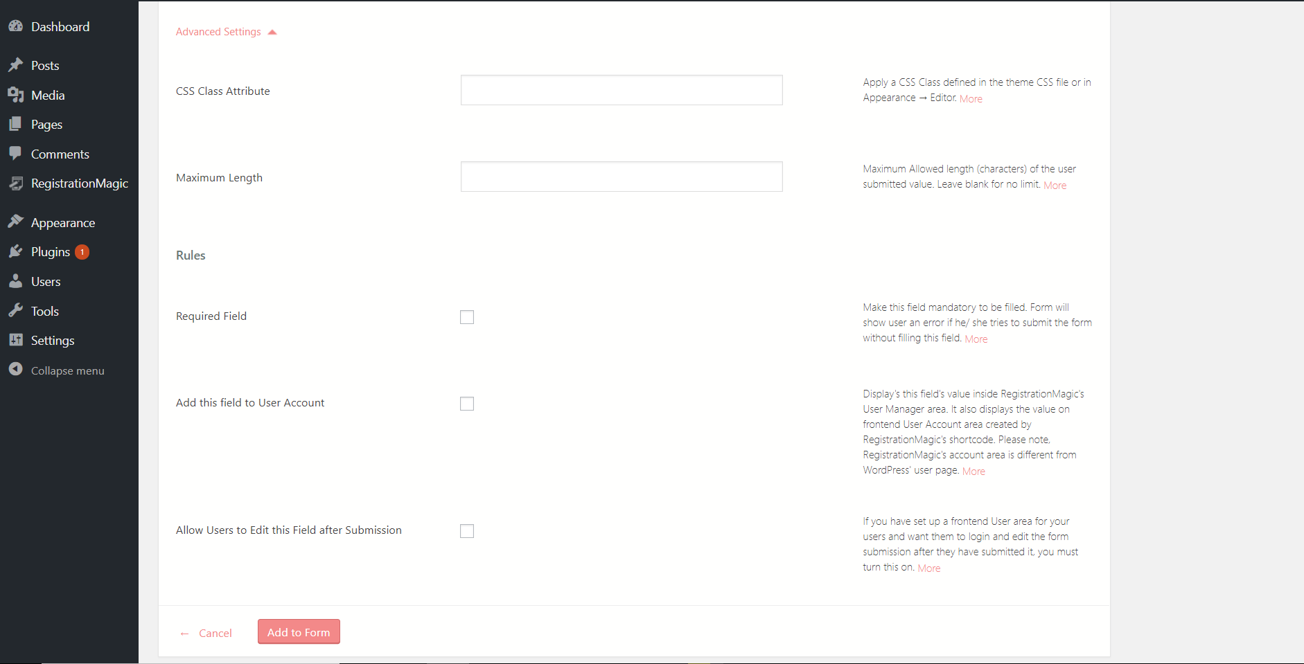 Mask User Input in WordPress form Using Masked Field Advanced Settings