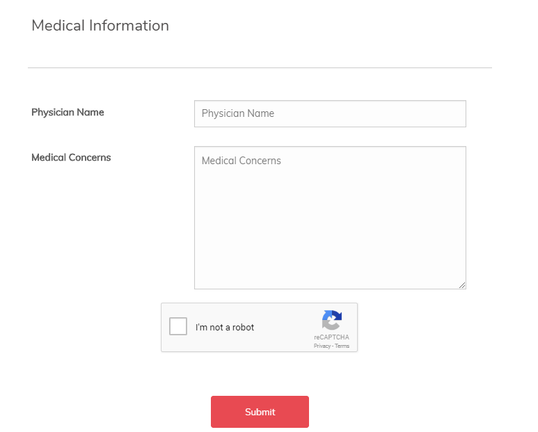 Summer Camp Registration forms medical information form