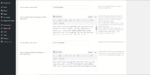 configure wordpress form notification emails options