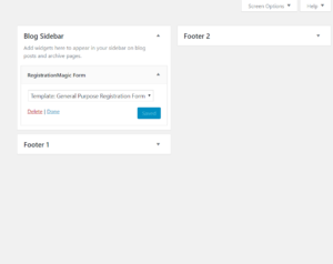 Publish Registration Forms and Display Registered Users general form