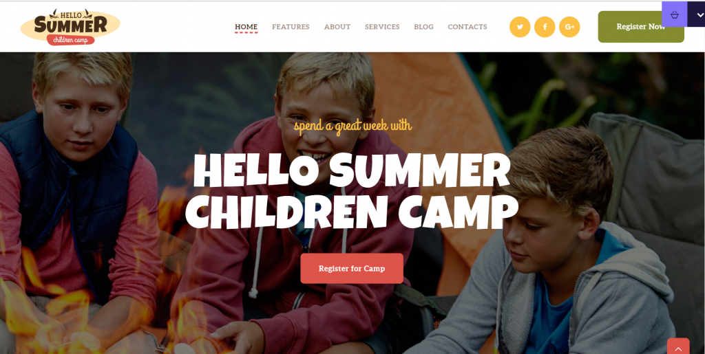 Hello Summer Summer Camp WordPress Theme