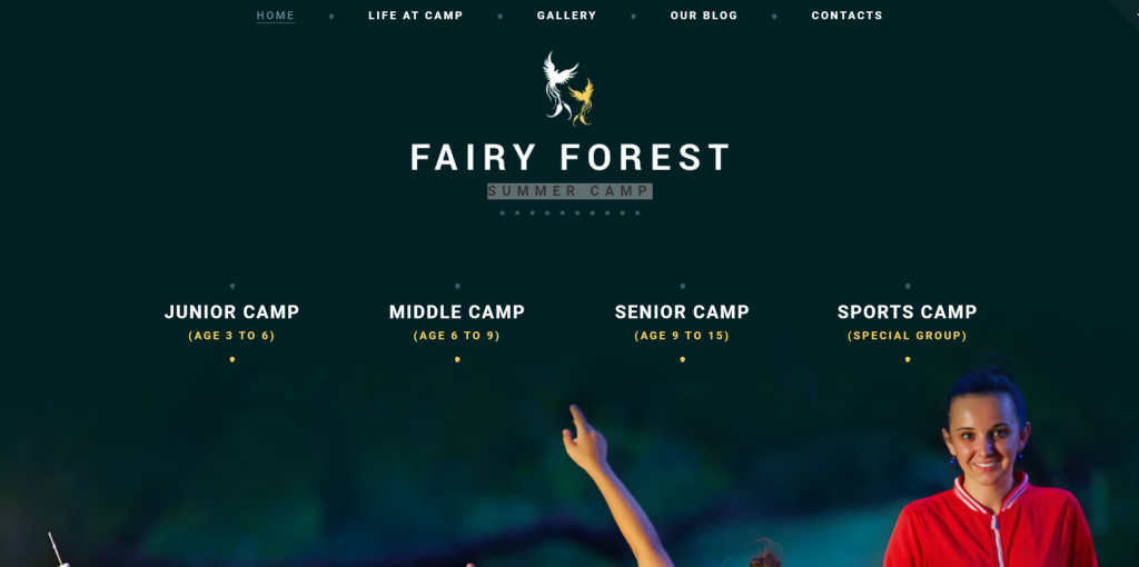 Fairy Forest Summer camp themes for wordpress