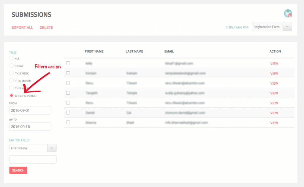 Export WordPress Registration Forms Data - 6