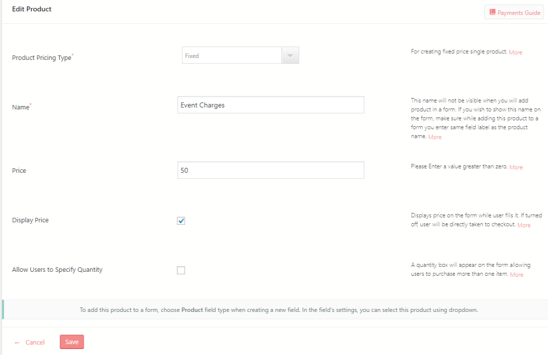 WordPress Class Registration Plugin edit product