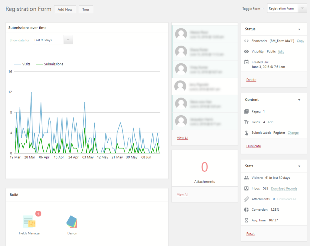 Form Dashboard