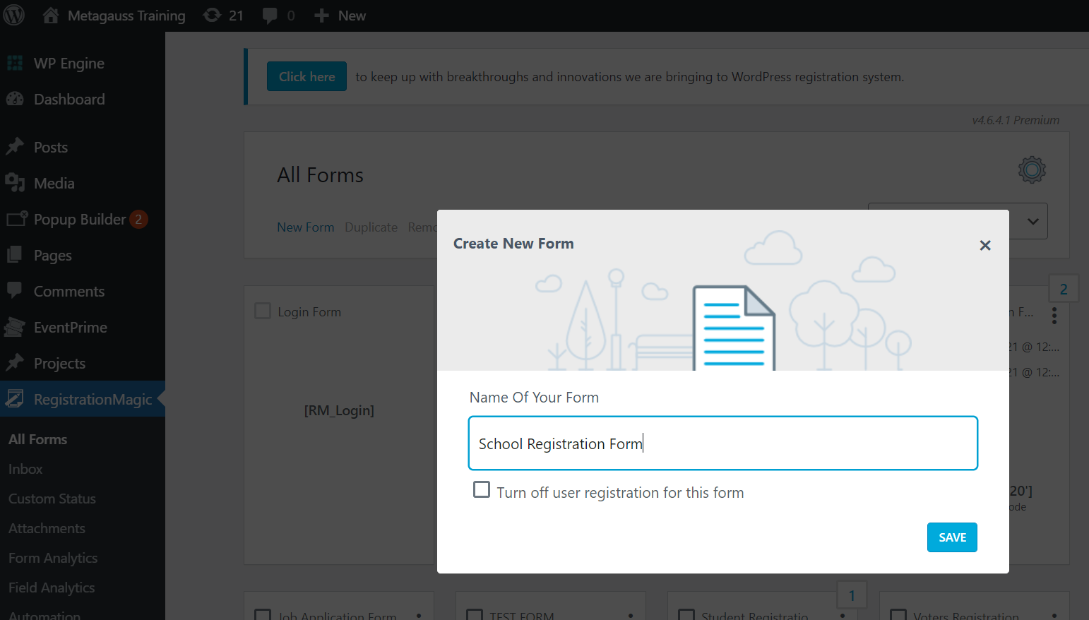 School Registration Form- RegistrationMagic