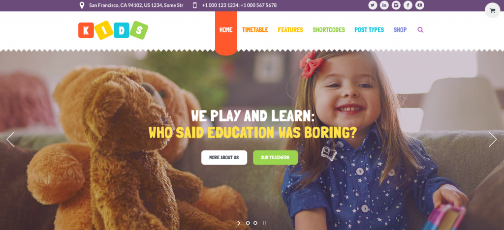 Kids Summer camp themes for wordpress