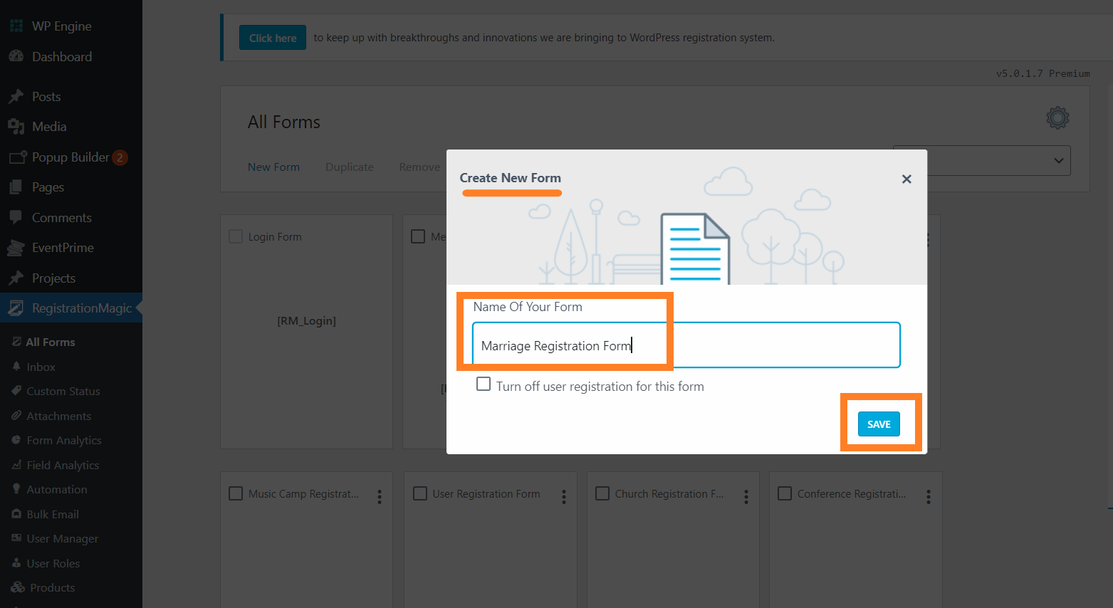 marriage registration form