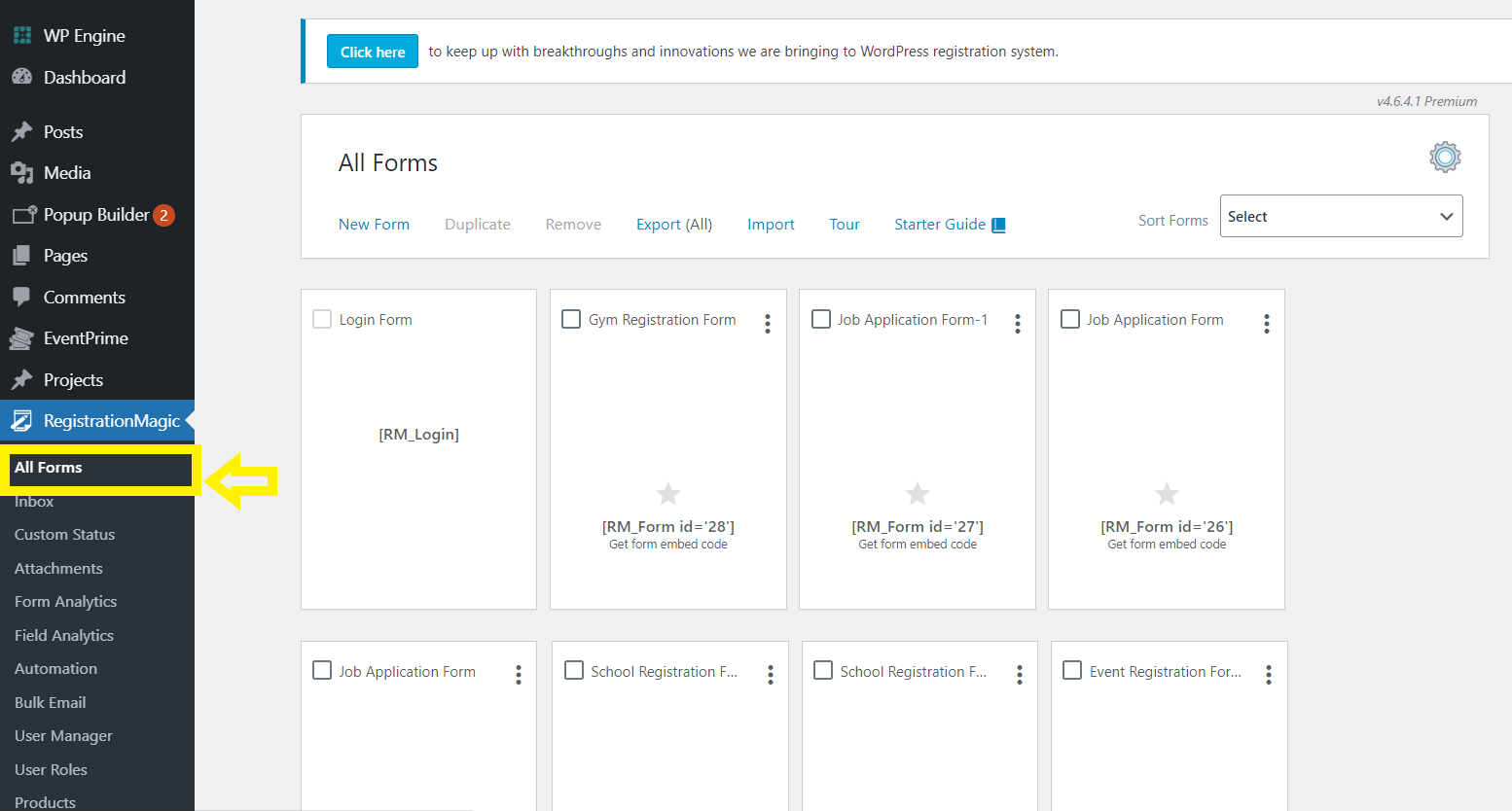 free online gym registration form