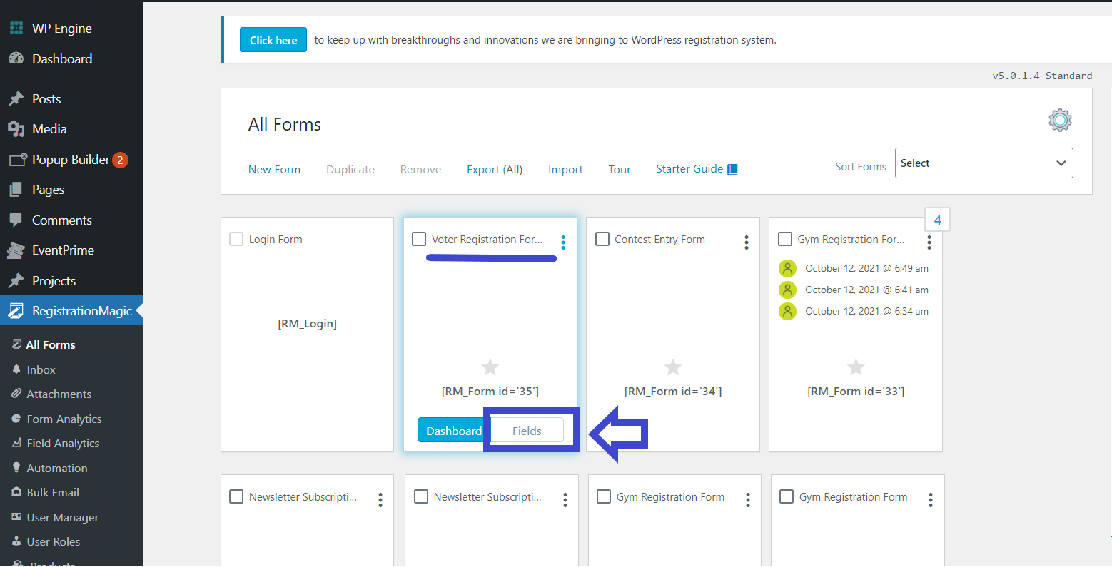 voter registration form fields