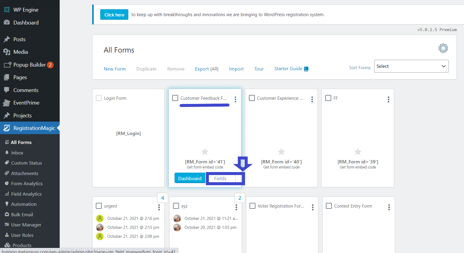 customer feedback form fields