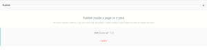 WordPress Shortcode publish page