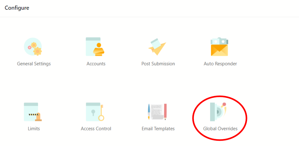 Override global settings in WordPress global overrides