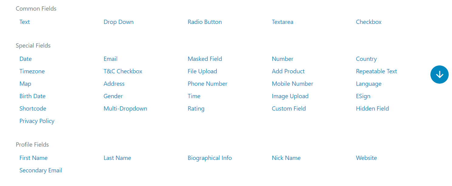 56 Field Types package