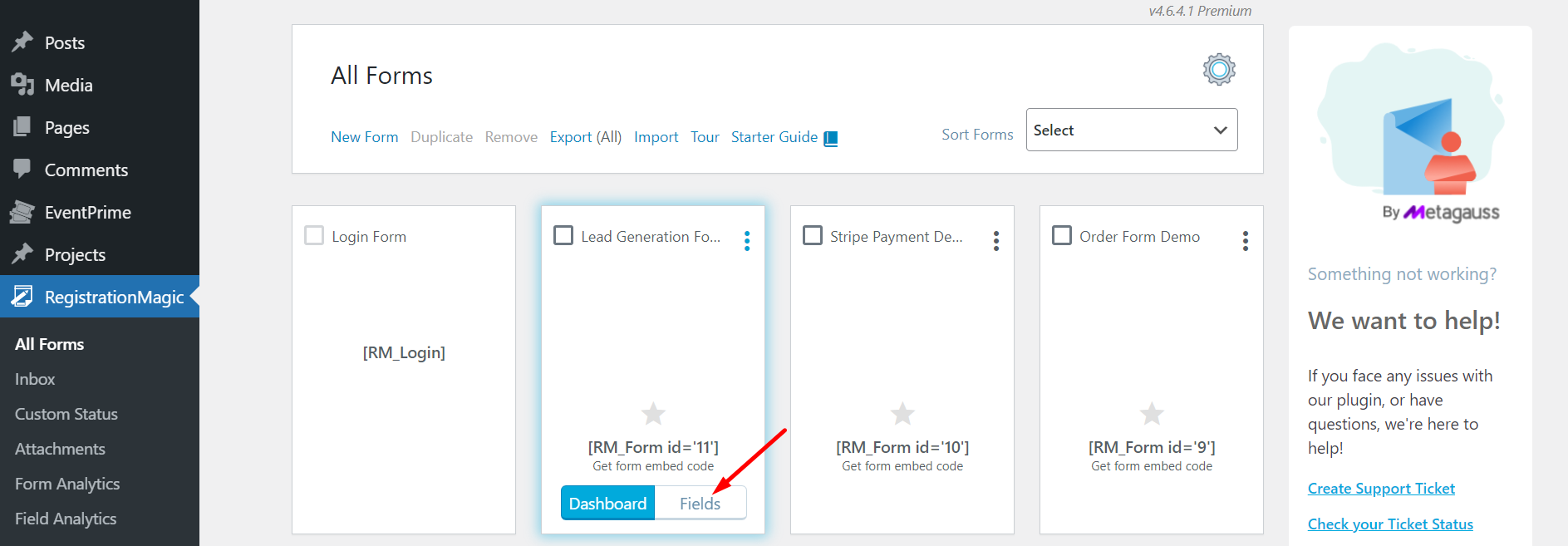 Lead generation forms